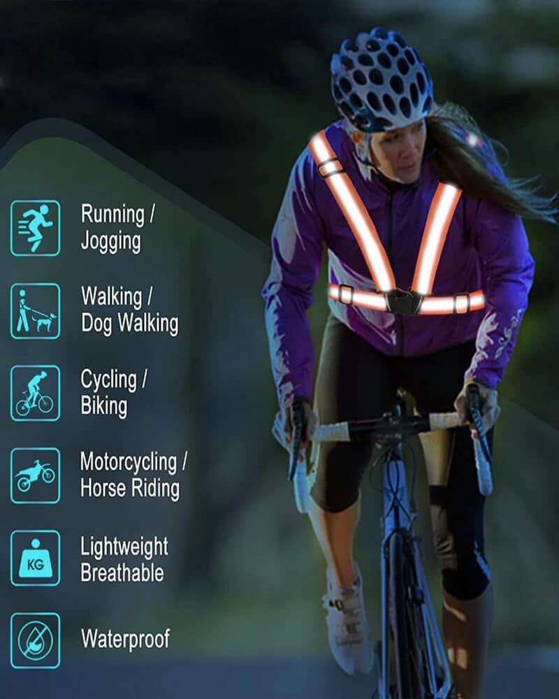 светоотражающий пояс для езды на велосипеде