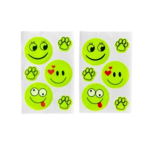 Reflective Smile and Paw Stickers MST0801 on white background