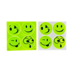 Reflective Smiley Face Stickers MST0802 on white background