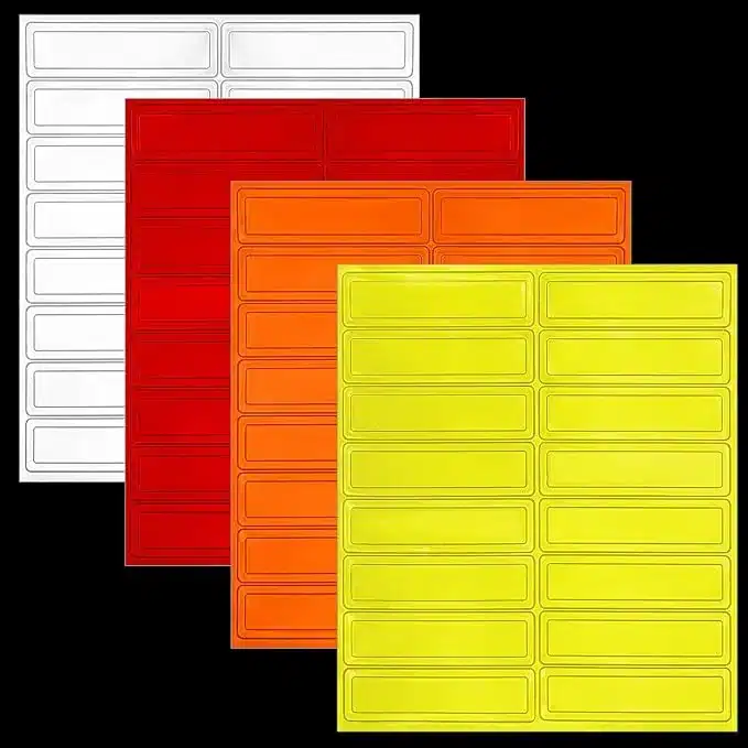 Reflective Safety Strip Stickers MST0806, four color sheets